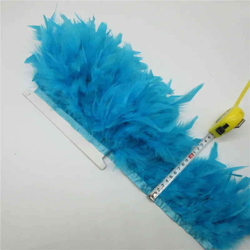 Оптовая продажа 6 ярдов пушистая красная Турецкая отделка перьями для шитья