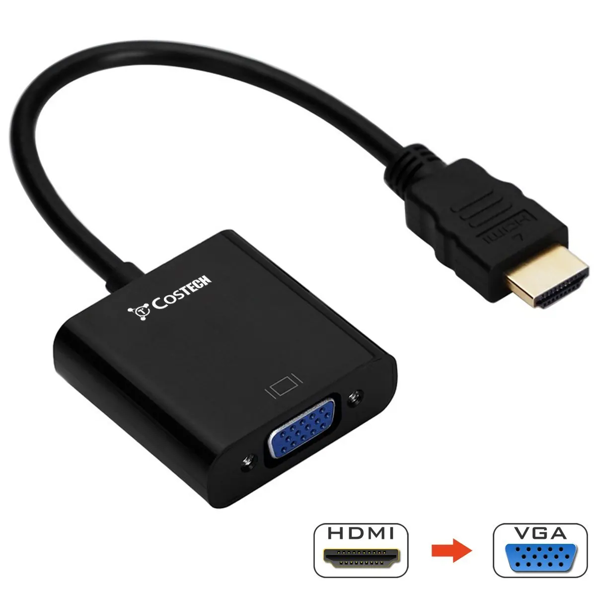 HDMI Мужской к VGA Famale адаптер цифро-аналоговый видео аудио конвертер адаптер 1080P для PS4 ПК ноутбук планшет высокое качество