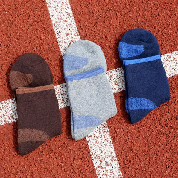 each color one pair 3 пары качественные хлопковые носки Мужские Термо носки с подогревом sokken Защита ног износостойкие носки флис soc короткие флисовые Носки для взрослых - Цвет: each color one pair