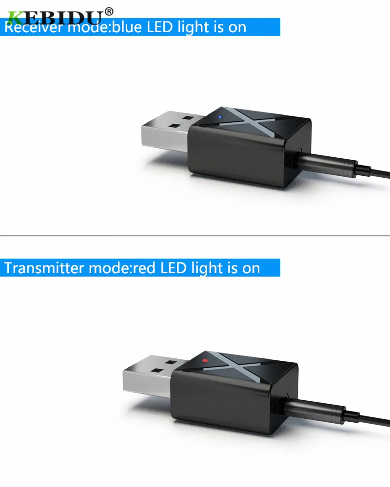 Беспроводной приемник KEBIDU USB Bluetooth V5.0 передатчик аудио музыка стерео адаптер ключ