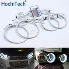Дневные ходовые огни для Chevrolet AVEO Sonic T300 2011 2012 2013 2014, многоцветные кольца комплект светодиодов глаза ангела RGB галогеновые огни ДХО