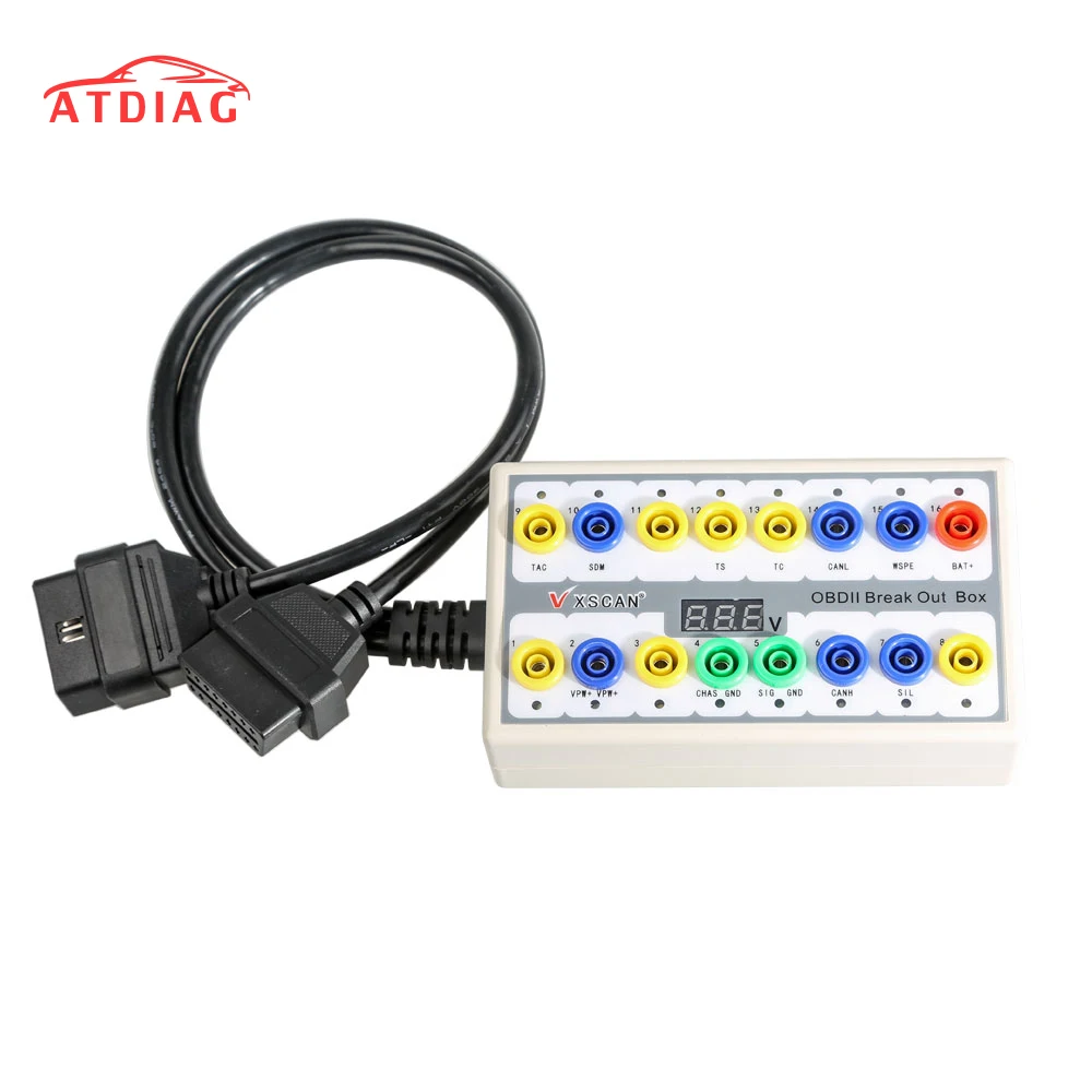 OBDII OBD2 Breakout Box Car OBD 2 Break Out Protocol Detector Auto Can Test Автомобильный разъем автомобильный