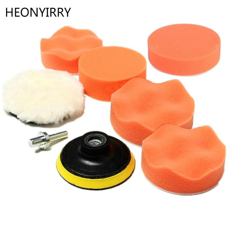 8pcs 8CM Polishing Buffing Pad Kit for Auto Car Wheel Buffer With Drill Adapter Removes Scratches | Автомобили и мотоциклы