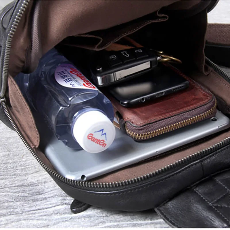 Нагрудная сумка AETOO в стиле ретро из воловьей кожи новая через плечо ручной