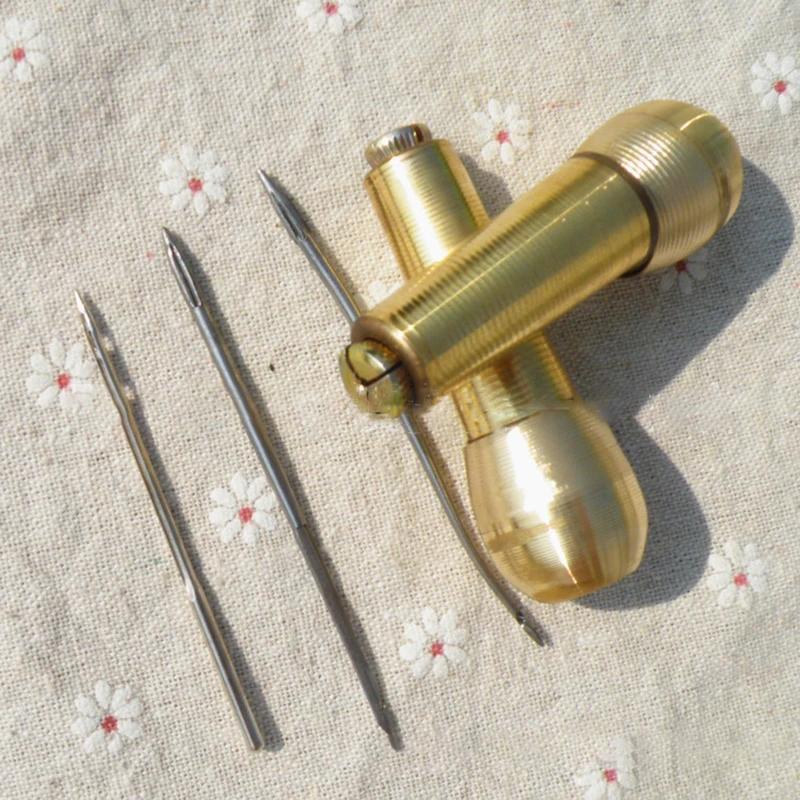 4Pcs Tools Needles Canvas Leather Sewing Awl Hand Stitcher Kit Tools For Shoes Repair Canvas Leather Tent Leather Craft Needle