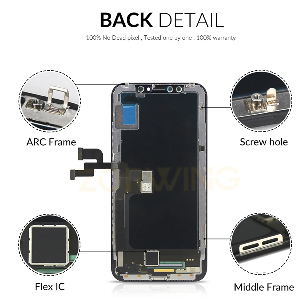 Качество AAA 5 8 дюймов TFT Экран для iPhone X ЖК-дисплей Дисплей планшета Сенсорный