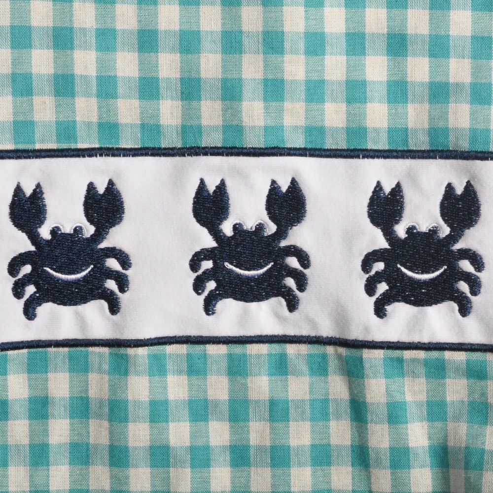 Одежда для маленьких девочек боди из хлопковой ткани с рисунком краба