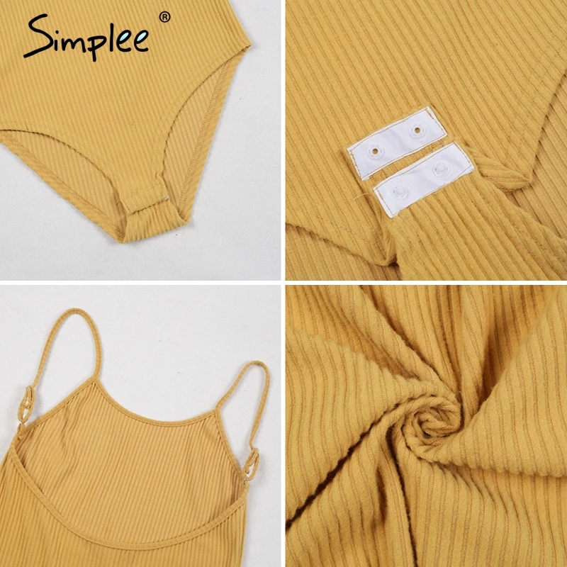 женское короткое боди Simplee черное женский трикотажный повседневный короткий
