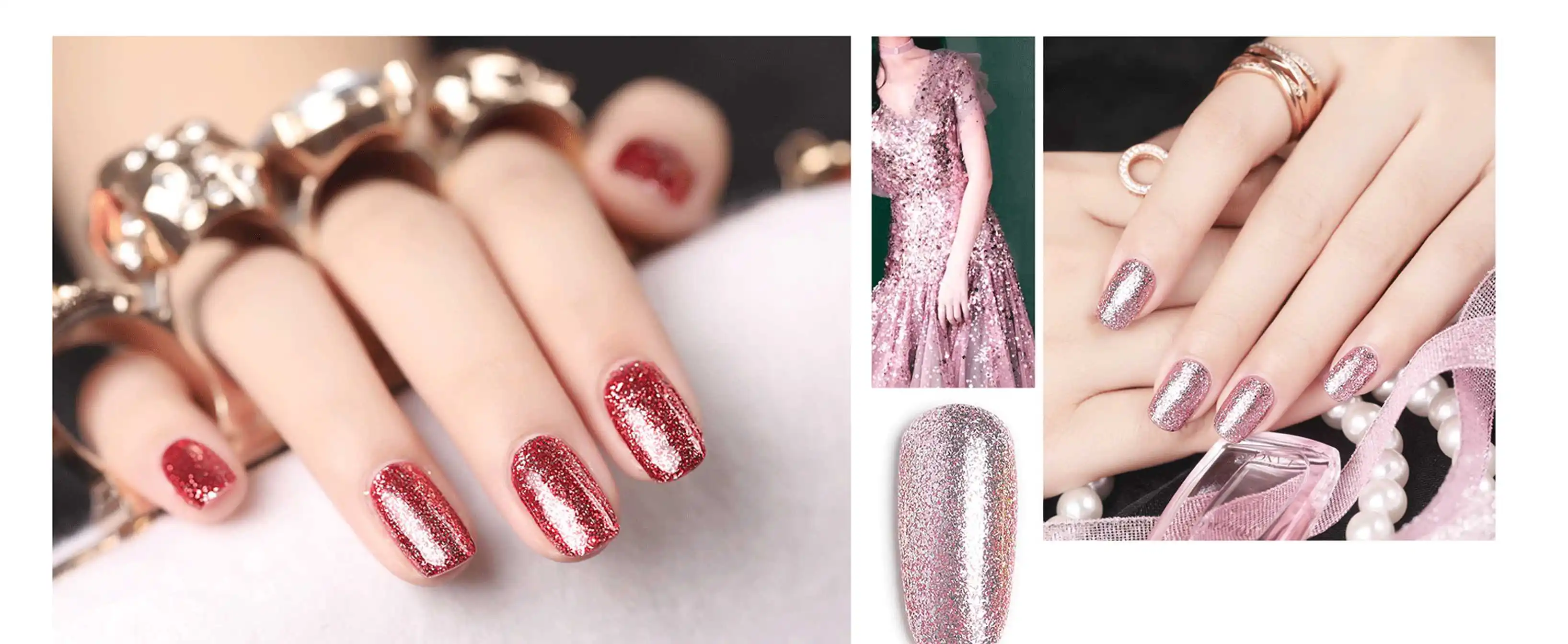 Beautilux 1 шт. Платиновые Блестки Bling Блеск для губ с острым носком, украшенные блестящим элегантный био-Гели Soak Off УФ гель лак для ногтей светодиодный ногтей Гель-лак 10 мл