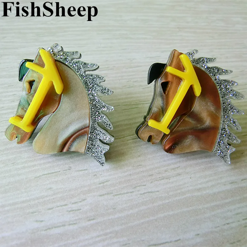 Женские акриловые серьги гвоздики FishSheep висячие в виде животных из смолы новинка