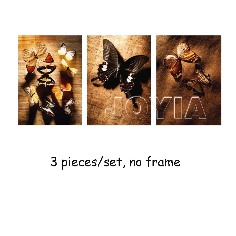 Холст С Рисунком бабочки 3 шт./компл. настенные картины для дома кабинета дивана