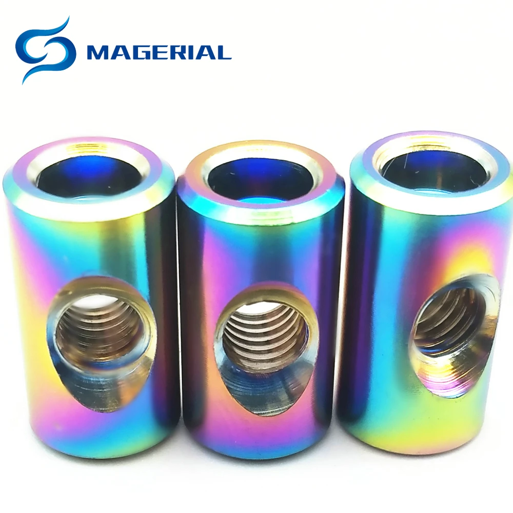 Титановый болт цилиндрическая гайка M5 Ti и штифт для сиденья M6 золотистая/горящая