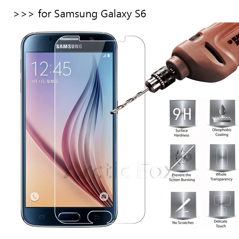 10 шт./лот Премиум закаленное Стекло для samsung Galaxy S6 G9200 Экран протектор Закаленное