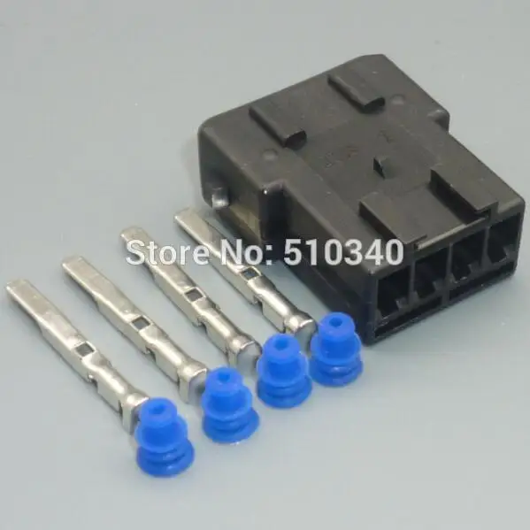 

1set 4 hole 4pin male spray rail connector socket oxygen sensor plug connector with terminal