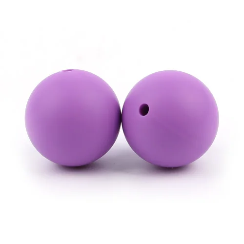 Purple TYRY. HU 10 шт Sillicone бусины 15 мм Детские Прорезыватели для зубов аксессуары пищевого силикона силикон без БФА Прорезыватели для зубов - Цвет: Purple