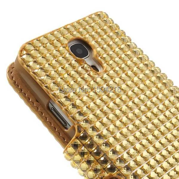 2014 Neo 1 PCS Bling Gel Crystal Leather Wallet Case for Samsung Galaxy S4 mini I9190 6 Colors Available Free Shipping |