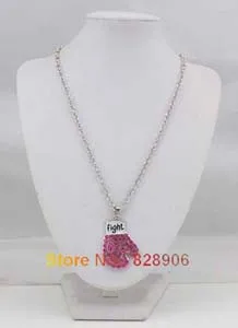 1 шт. новый стиль ожерелье с розовой лентой для борьбы раком груди розовая лента