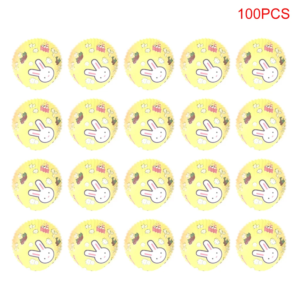100pcs 100 шт./компл. цвет кекса Бумага чашек торта формы форма для порционного кекса выпечки кексов коробка чашки чехол вечерние лотка торта формочка, Инструменты для декорирования - Цвет: 100pcs