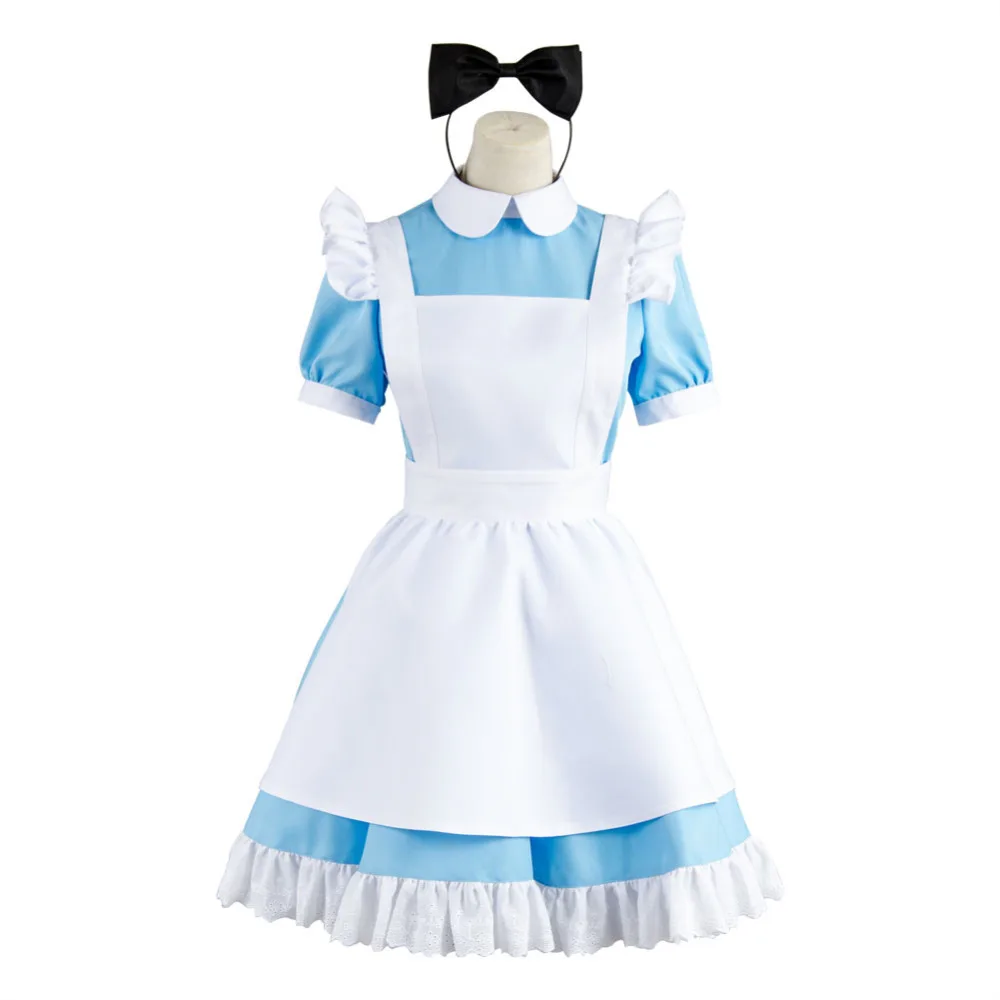 Alice Cosplay In Wonderland Costume Dress Maid Halloween Carnival Party Adult Women Full Sets | Тематическая одежда и