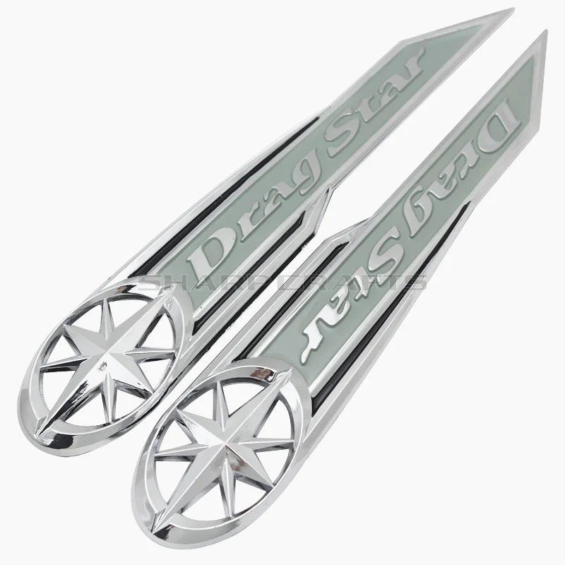 МОТОЦИКЛ хром 3D газ топливный бак значок эмблема наклейки для Yamaha Dragstar V-star XVS XV 400 650 XV400 XVS400 1100 - Цвет: Chrome