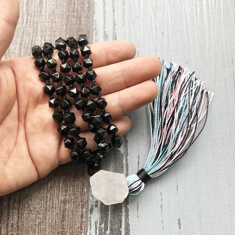 Новый дизайн ожерелье с подвеской из необработанного камня ручная работа