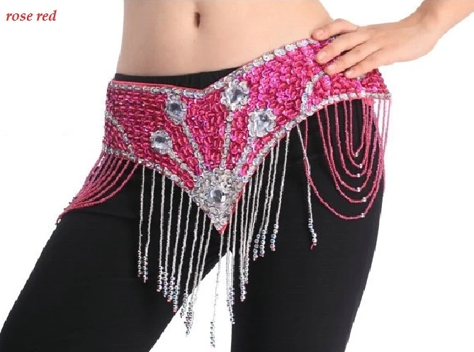 Пояс для танца живота синий фиолетовые камни шарф Талия цепи Индии аксессуары