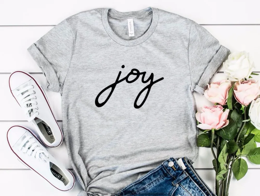 

Joy Print Women tshirt Cotton Casual Funny t shirt For Lady Yong Girl Top Tee Hipster Drop Ship S-305