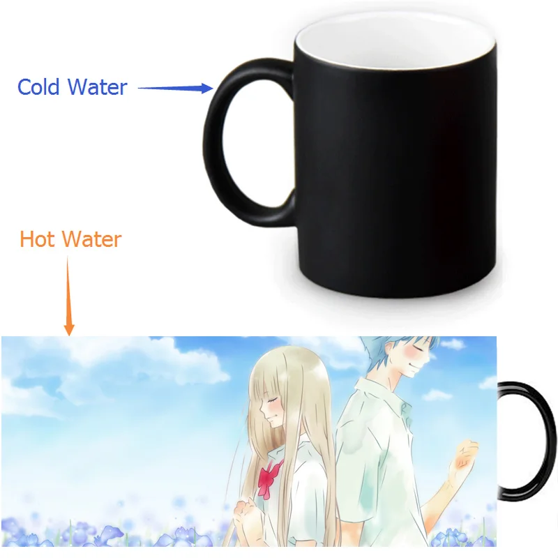 Чайные кружки Kimi ni Todoke волшебные кофейные трансформеры термоменяющие цвета