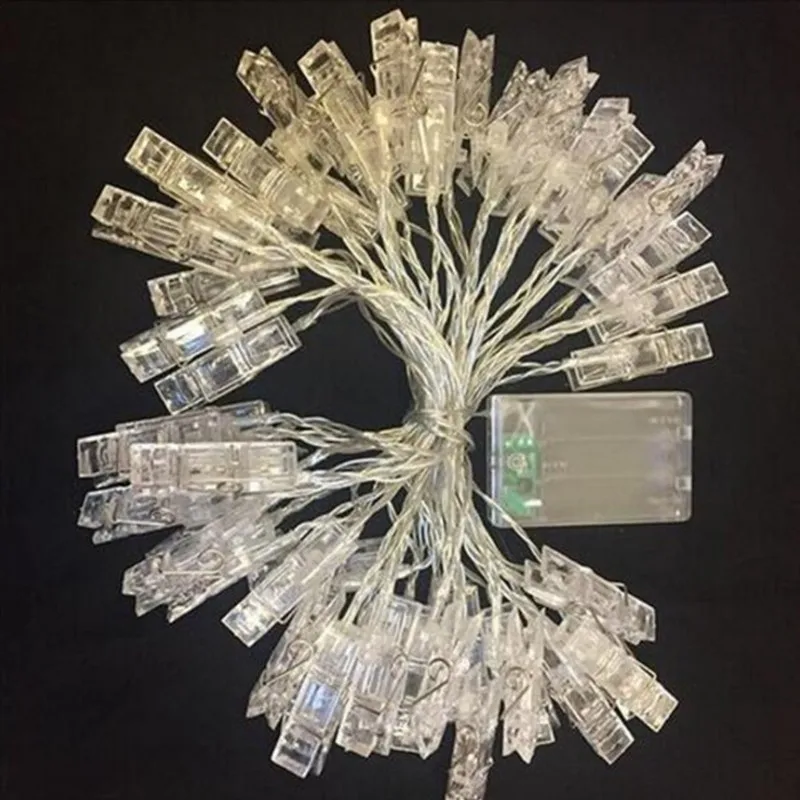 2M 3M 4M LED Garland Card Photo Clip String Lights for New Year Christmas Festival Party Wedding Lamp Home Decoration led light | Лампы и