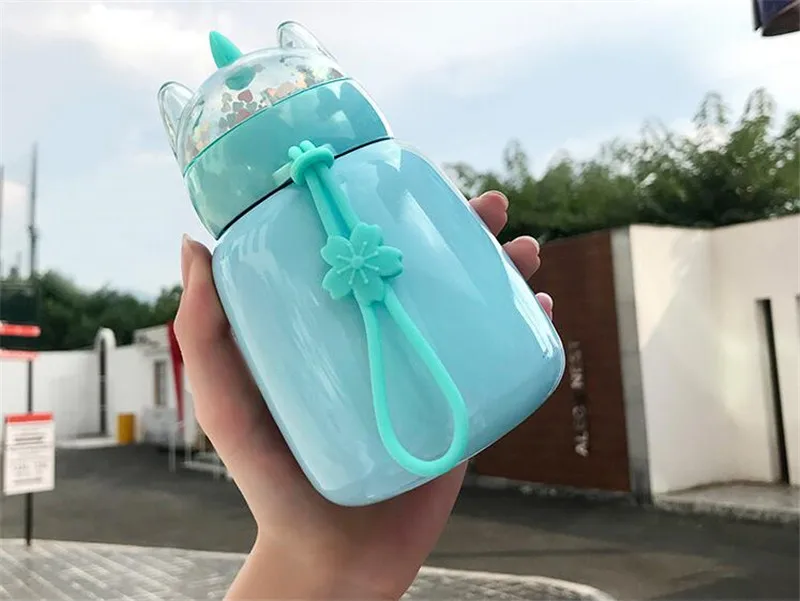 300 мл Единорог бутылка для воды из нержавеющей стали чайник прекрасный для мужчин и женщин портативная посуда для напитков