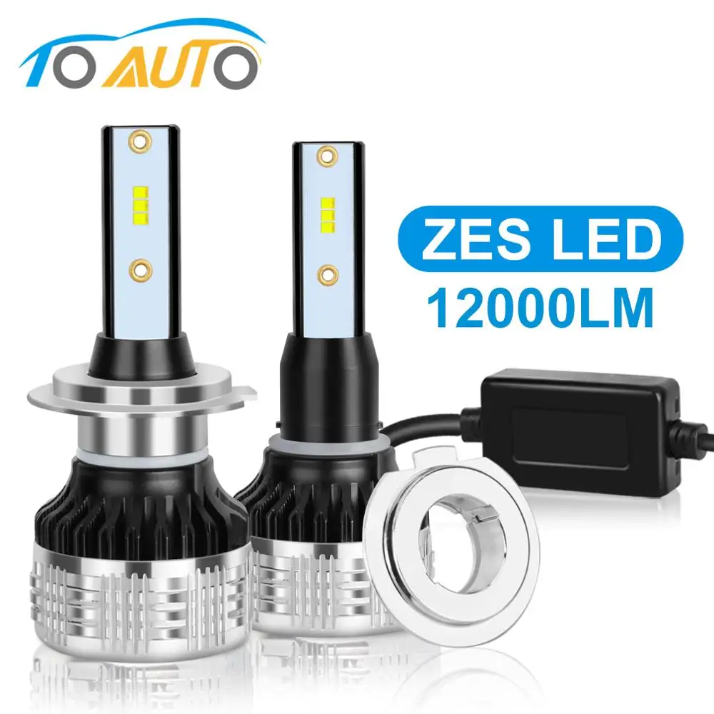 

2pcs H1 H3 H4 H7 H11 LED Car Headlight Bulbs HB3 9005 HB4 9006 H27 880 881 LED Lamp with ZES Chips 6000K Automotive 12V