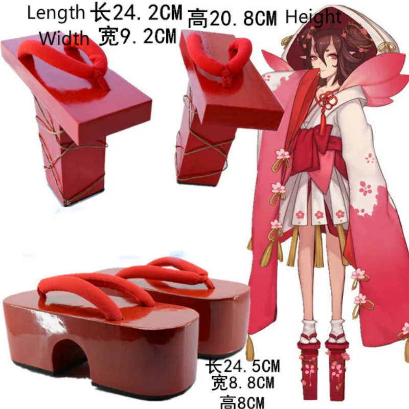 Обувь для костюмированной вечеринки Cos Onmyoji SR Shikigami Sakura demon Peach Evil Сандалии Yin and