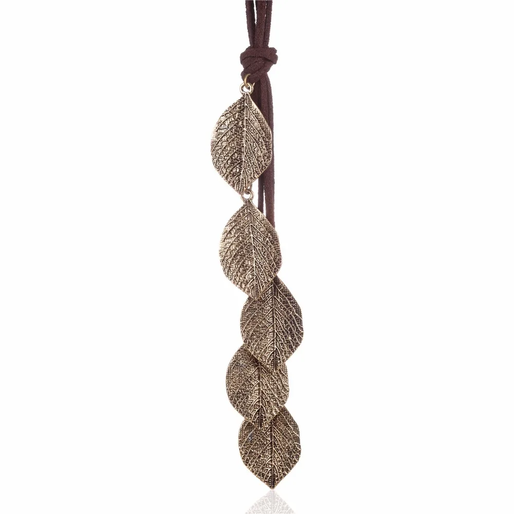 Длинные Цепочки и ожерелья Для женщин jewelry Винтаж нескольких leavies кулоны мода