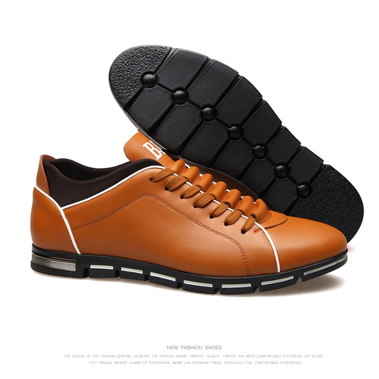 Brand Men Shoes England Trend Casual Leisure Leather Breathable For Male Footear Loafers Men's Flats Plus size 37-48 | Обувь