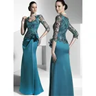 2019, платье для матери невесты, зеленое, для невесты, для матери, свадебное, с цветами, кружевное, сатиновое женское официальное платье, платье, изготовленное da noiva