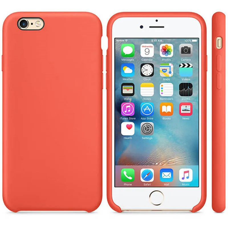 Официальный силиконовый чехол для iPhone 7 8 Plus чехол для телефона для iPhone 11 Pro X XR XS MAX чехол s для iPhone 6 S 6 S Чехол без логотипа
