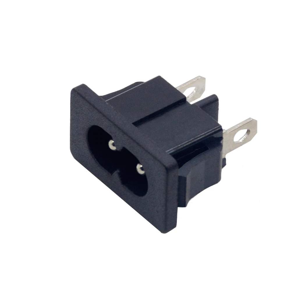 5 шт. IEC320 C8 черный 2 терминала мощность разъем на входе AC 250 В 2.5A