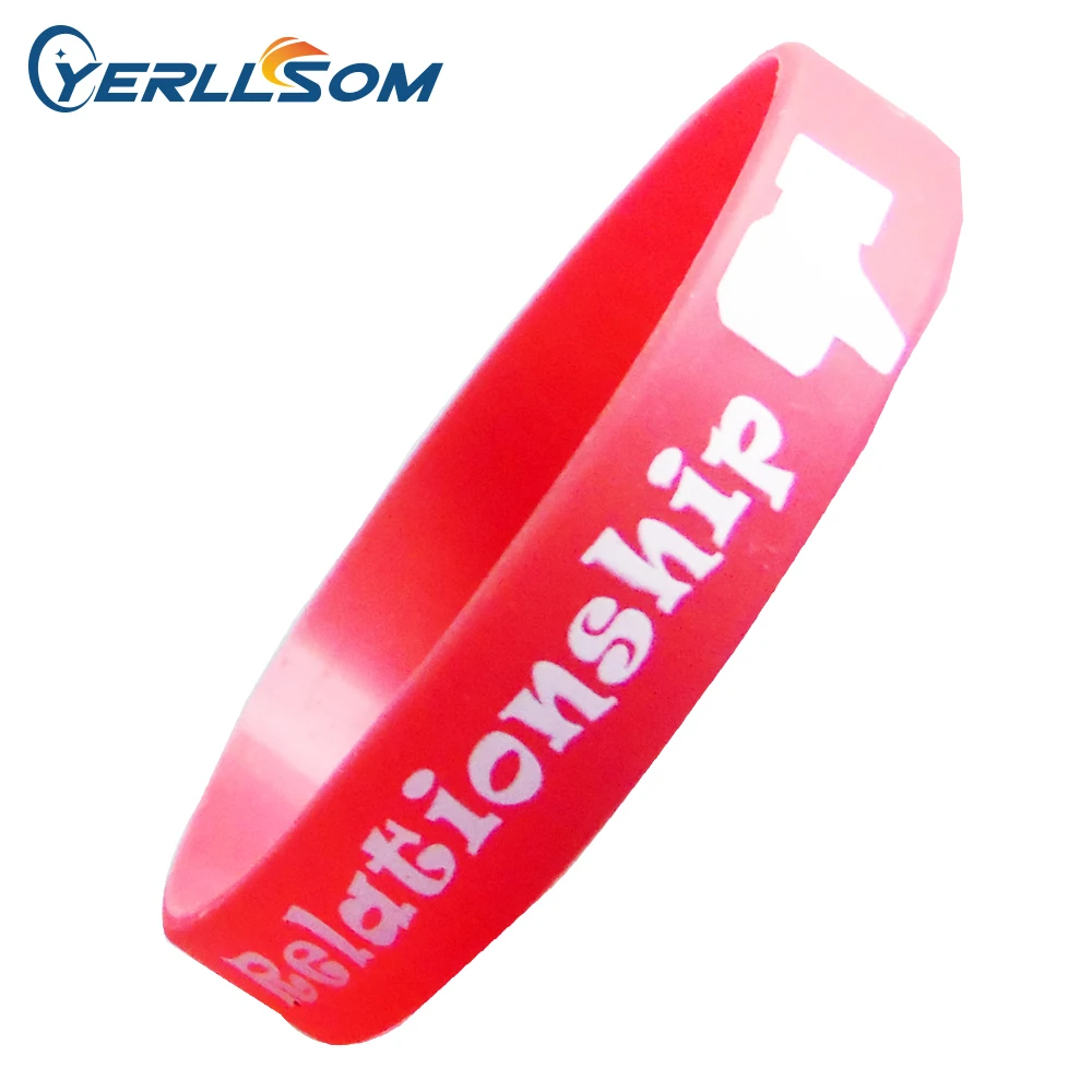 

YERLLSOM Free Shipping 1000pcs custom 1color Flat Screen Printing Rubbger Bands for Events P16073002