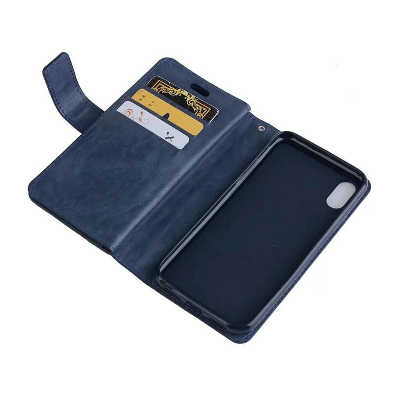 Многофункциональный чехол-бумажник из искусственной кожи на молнии для IPhone 11 XS MAX