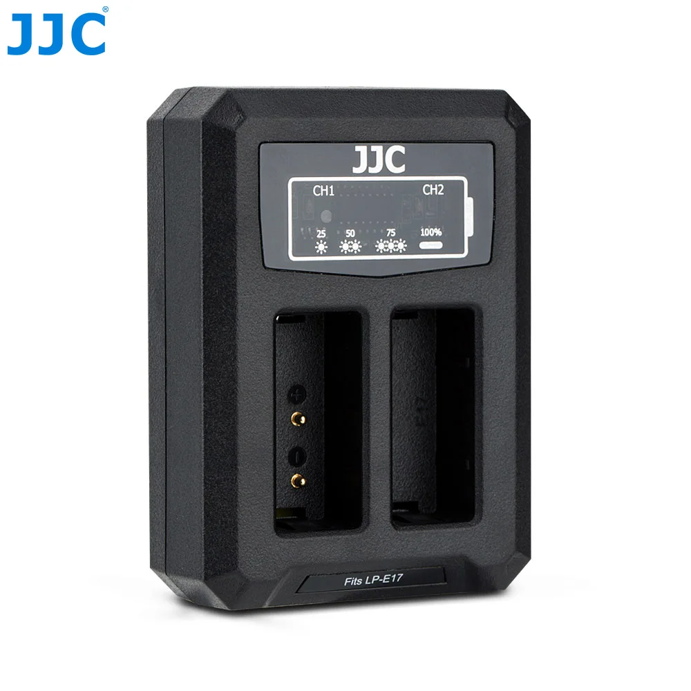 JJC USB двойное зарядное устройство для Canon LP-E17 LPE17 на камеру EOS M5 M6 Mark II M6 M3 77D 800D 760D 750D заменяет LC-E17C LC-E17