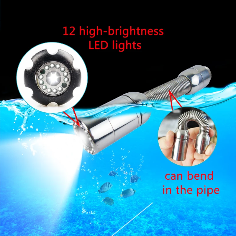 Эхолот рыболокатор подводная камера для рыбалки 12 шт. светодиодный HD складной