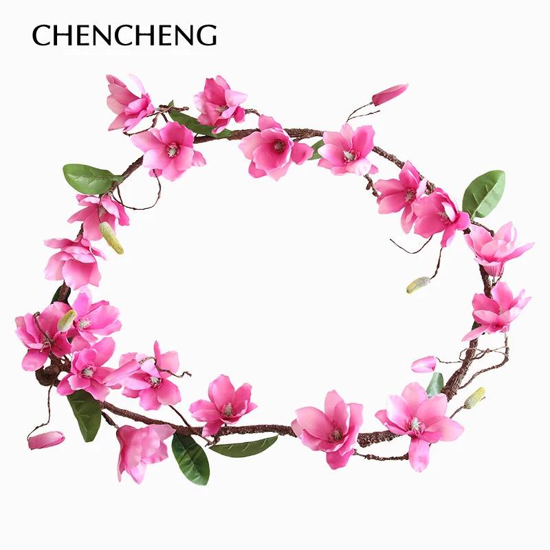 CHENCHENG 150 см искусственная Цветочная лоза Розовая белая Нефритовая Орхидея