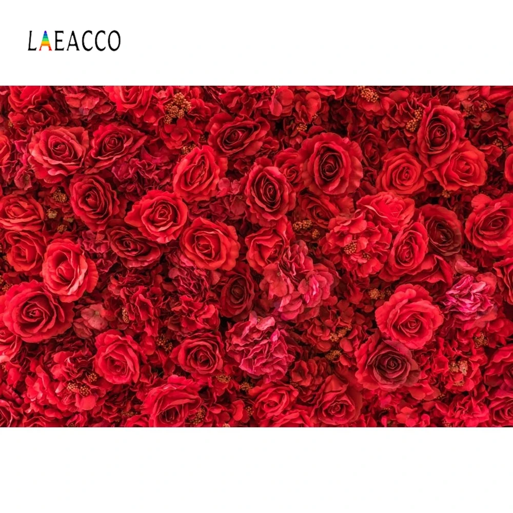 Laeacco цветок красная роза цветы Свадебная стена ребенок персонализированные