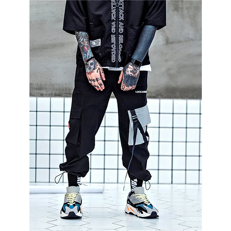 UNCLEDONJM брюки шаровары с карманами мужские повседневные мешковатые джоггеры