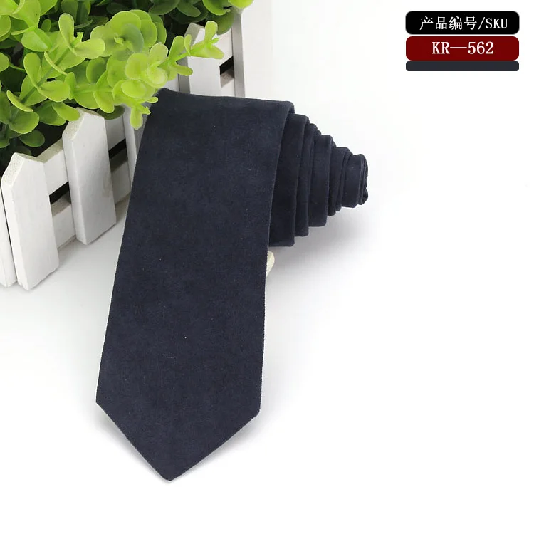 Высококачественные мужские модные однотонные бархатные Галстуки для свадебной