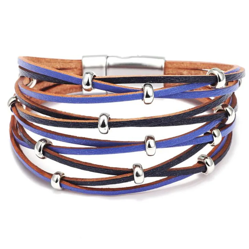 Женские панковские геометрические браслеты DIEZI широкие кожаные манжеты вечерние