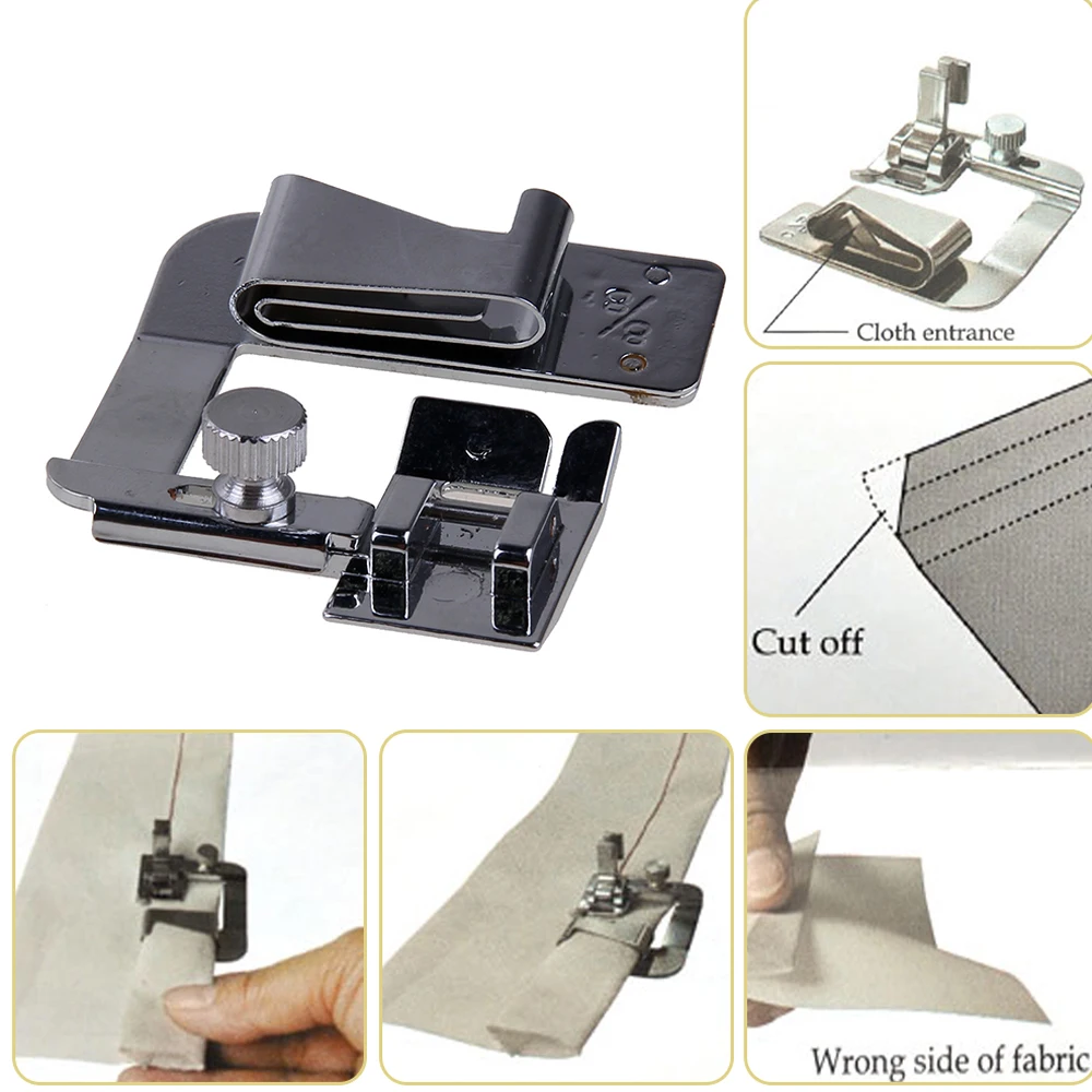 

#6290-2/3/4/5/6/7/8 foot Roll of cloth Domestic Sewing Machine Hemmer Foot Rolled Hem Foot Snap on For Singer Brother
