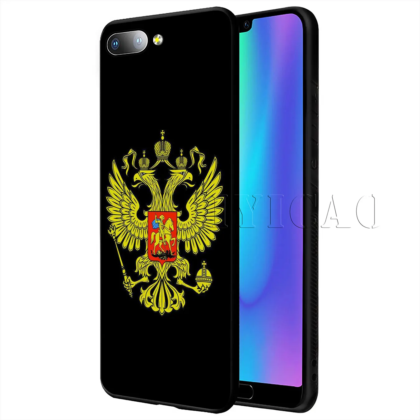 Iyicao герб России флаг Мягкий чехол для huawei P20 Pro P10 P8 P9 P30 Lite Mini 2017 P Smart 2019 крышка |
