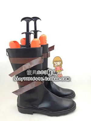 One Piece Dracule Mihawk Black Halloween Long Cosplay Shoes Boots | Тематическая одежда и униформа