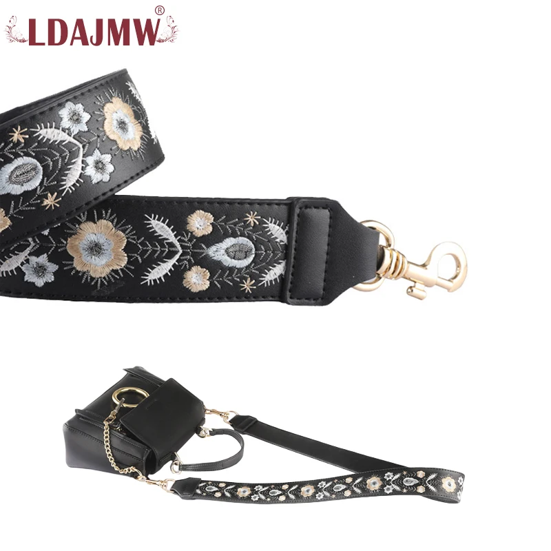 LDAJMW 2018 новая сумка из натуральной кожи с вышивкой на ремешках 110*4 см винтажная